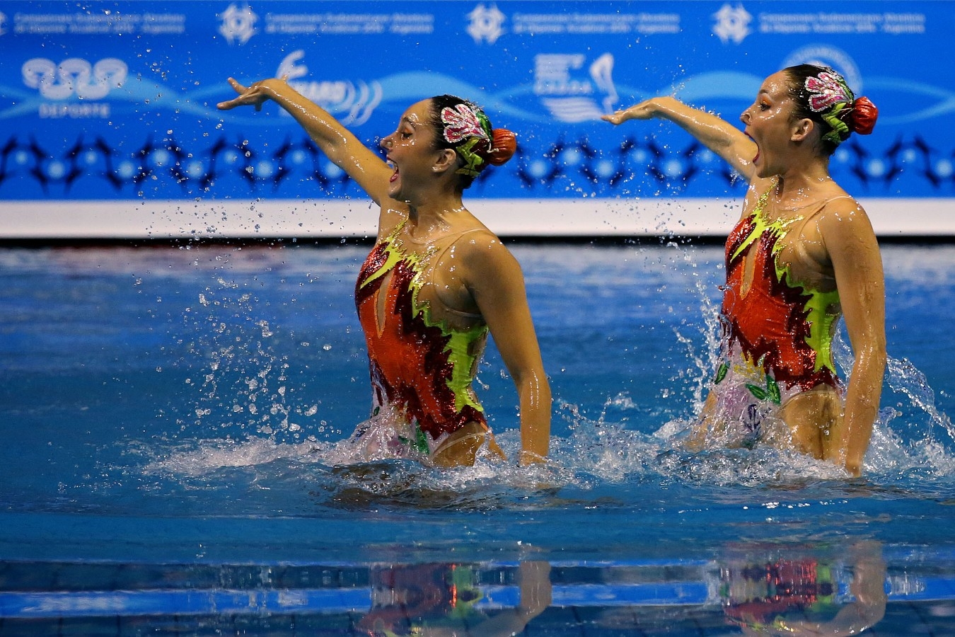 Luisa Borges, Maria Eduarda. Campeonato Sul-Americano Absoluto de Desportos Aquaticos no Complexo Aquatico de Mar del Plata. 10 de outubro de 2014, Mar del Plata, Argentina. Foto: Satiro Sodre/SSPress. 