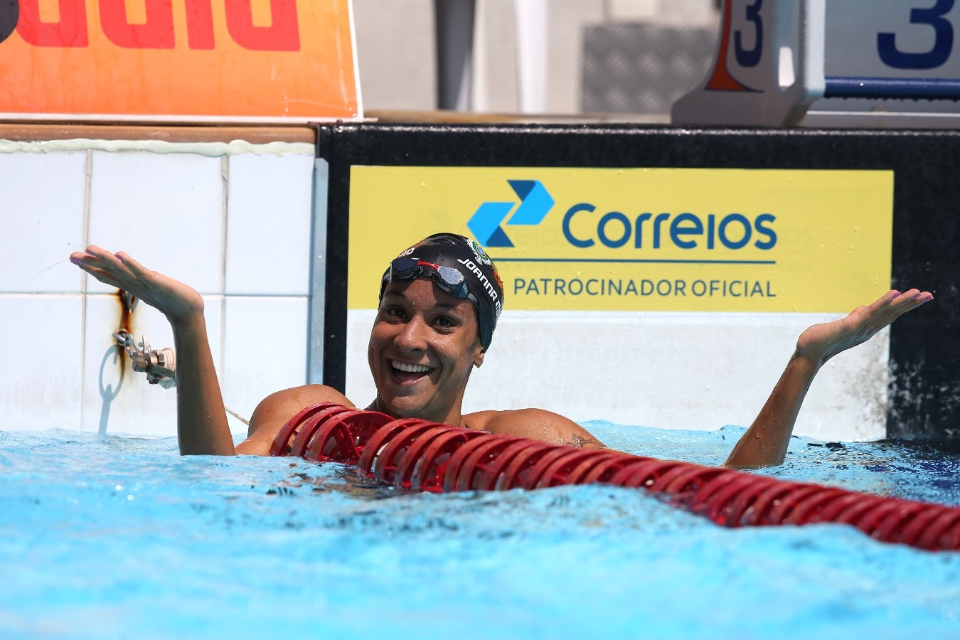 Joanna Maranhao. Torneio Open de Natacao no parque aquatico do Botafogo. 19 de Dezembro de 2014, Rio de Janeiro, RJ, Brasil. Foto: Satiro Sodre/SSPress