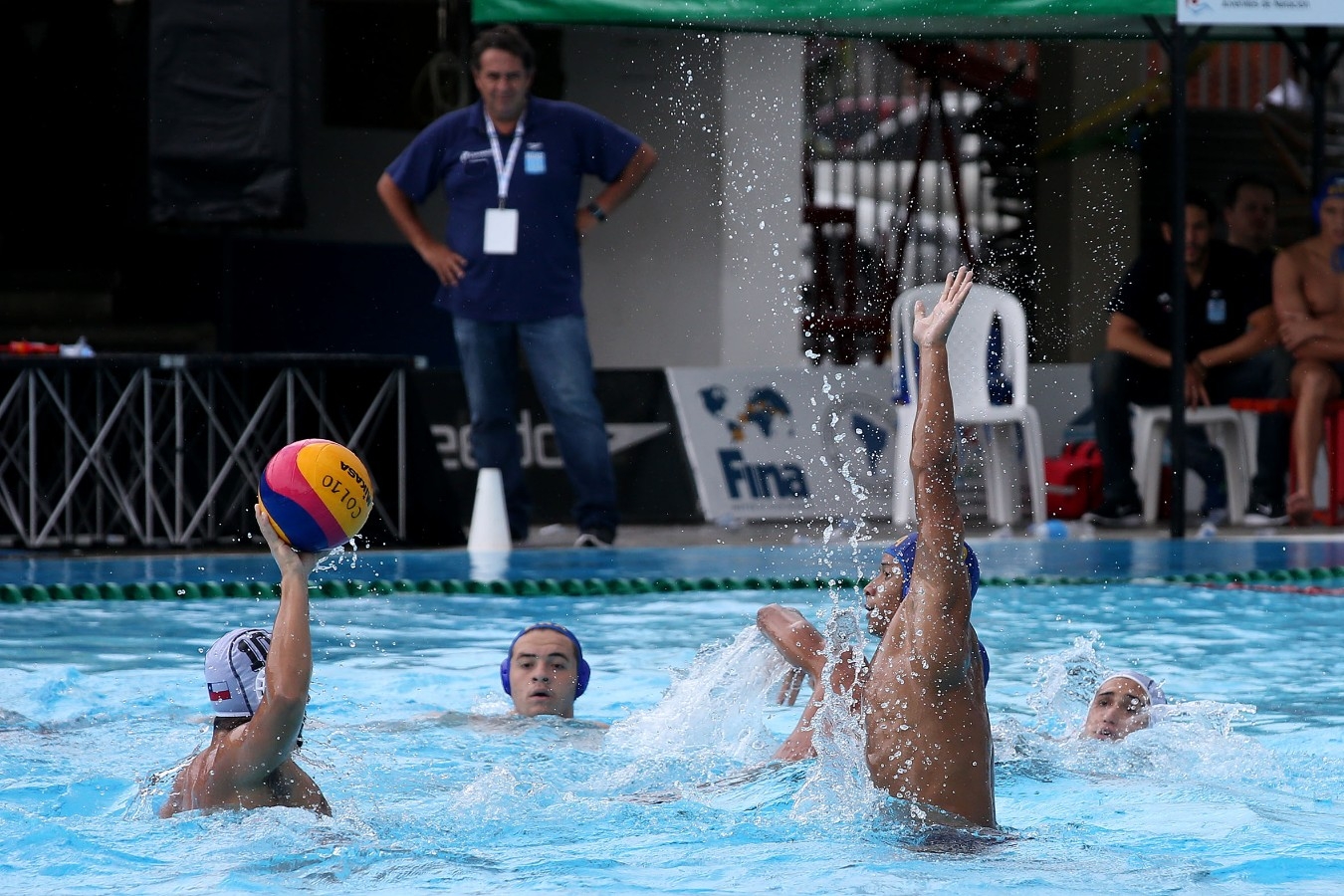 Brasil x Chile. Campeonato Sul-Americano Juvenil de Desportos Aquaticos na Piscinas Hernado Botero Obyrne. 25 de Abril de 2017, Cali, Colombia. Foto: Satiro Sodré/SSPress/CBDA