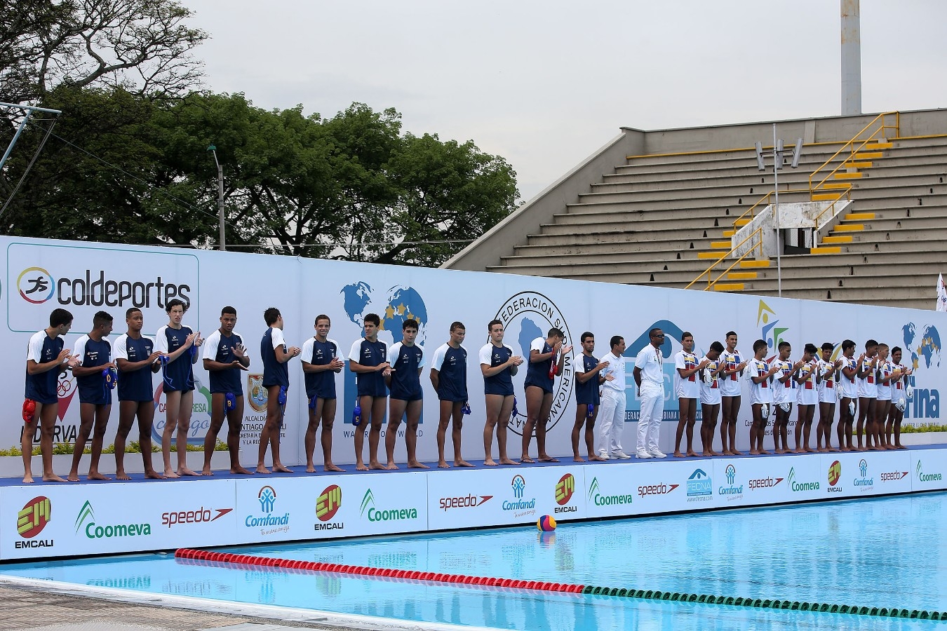 Brasil x Venezuela. Campeonato Sul-Americano Juvenil de Desportos Aquaticos na Piscinas Hernado Botero Obyrne. 26 de Abril de 2017, Cali, Colombia. Foto: Satiro Sodré/SSPress/CBDA