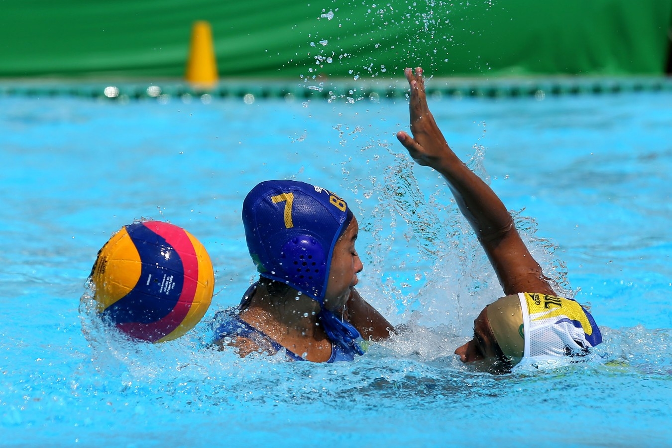 Brasil x Colombia. Campeonato Sul-Americano Juvenil de Desportos Aquaticos na Piscinas Hernado Botero Obyrne. 25 de Abril de 2017, Cali, Colombia. Foto: Satiro Sodré/SSPress/CBDA