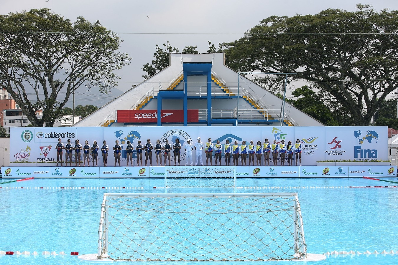 Brasil x Colombia. Campeonato Sul-Americano Juvenil de Desportos Aquaticos na Piscinas Hernado Botero Obyrne. 25 de Abril de 2017, Cali, Colombia. Foto: Satiro Sodré/SSPress/CBDA