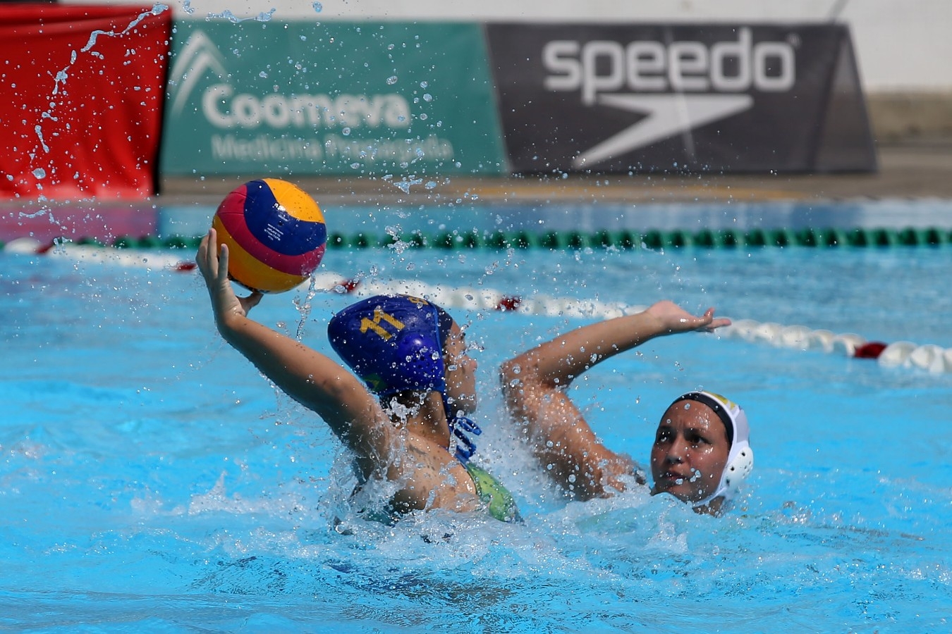 Brasil x Colombia. Campeonato Sul-Americano Juvenil de Desportos Aquaticos na Piscinas Hernado Botero Obyrne. 25 de Abril de 2017, Cali, Colombia. Foto: Satiro Sodré/SSPress/CBDA