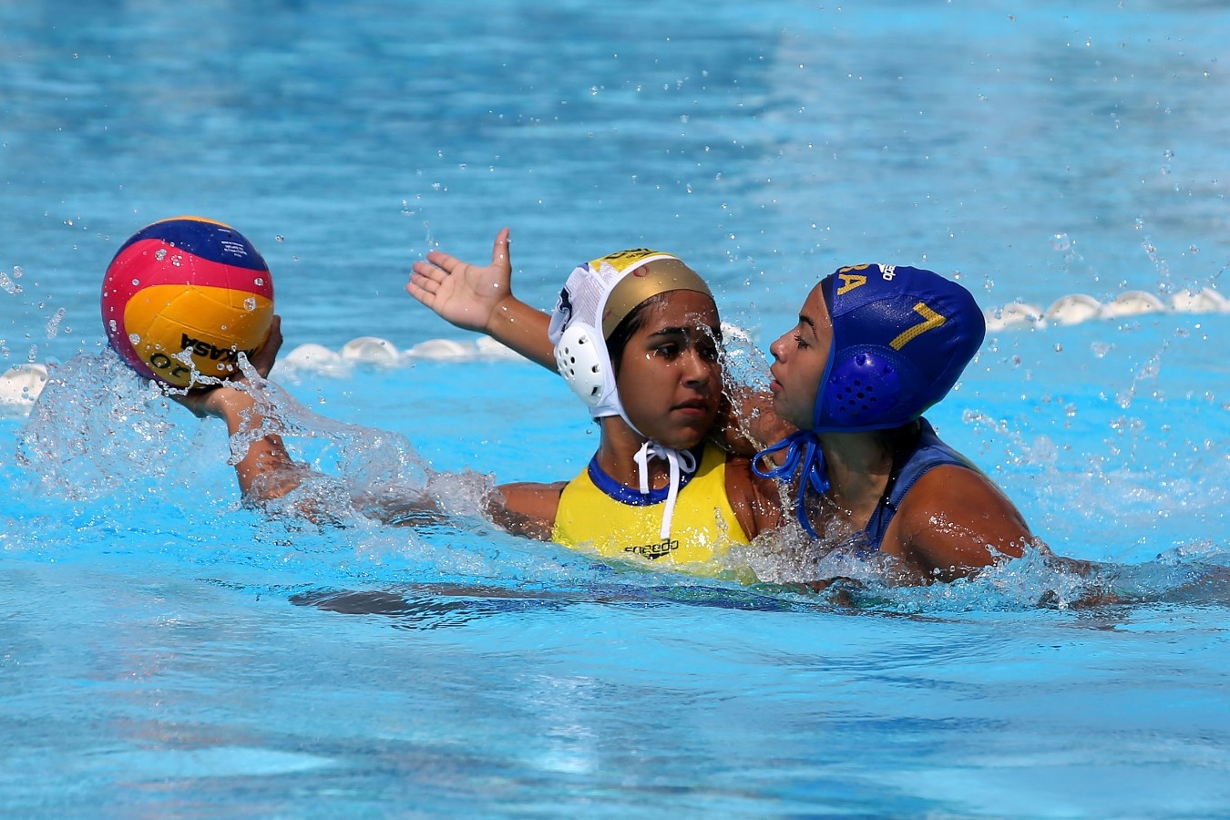 Brasil x Colombia. Campeonato Sul-Americano Juvenil de Desportos Aquaticos na Piscinas Hernado Botero Obyrne. 25 de Abril de 2017, Cali, Colombia. Foto: Satiro Sodré/SSPress/CBDA