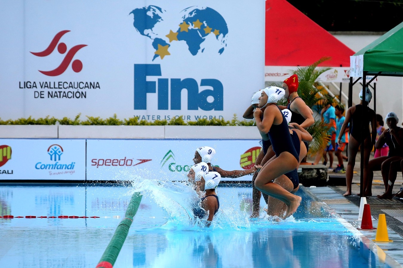 Brasil x Venezuela. Campeonato Sul-Americano Juvenil de Desportos Aquaticos na Piscinas Hernado Botero Obyrne. 26 de Abril de 2017, Cali, Colombia. Foto: Satiro Sodré/SSPress/CBDA