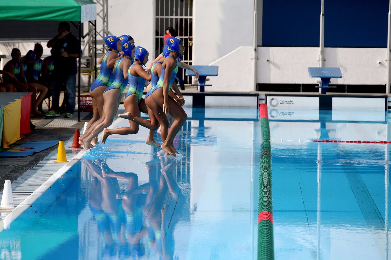 Brasil x Argentina. Campeonato Sul-Americano Juvenil de Desportos Aquaticos na Piscinas Hernado Botero Obyrne. 27 de Abril de 2017, Cali, Colombia. Foto: Satiro Sodré/SSPress/CBDA