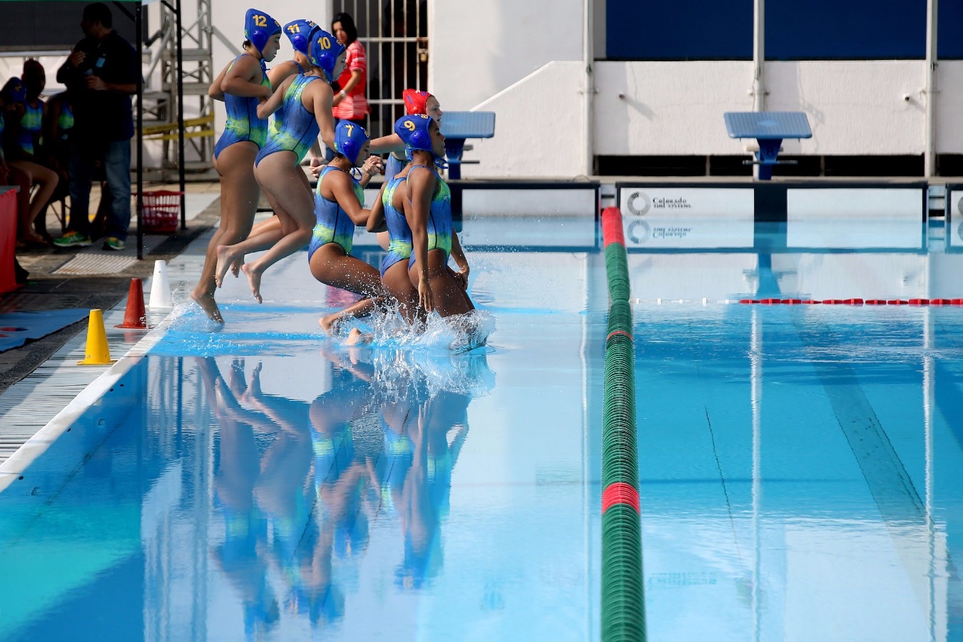 Brasil x Argentina. Campeonato Sul-Americano Juvenil de Desportos Aquaticos na Piscinas Hernado Botero Obyrne. 27 de Abril de 2017, Cali, Colombia. Foto: Satiro Sodré/SSPress/CBDA