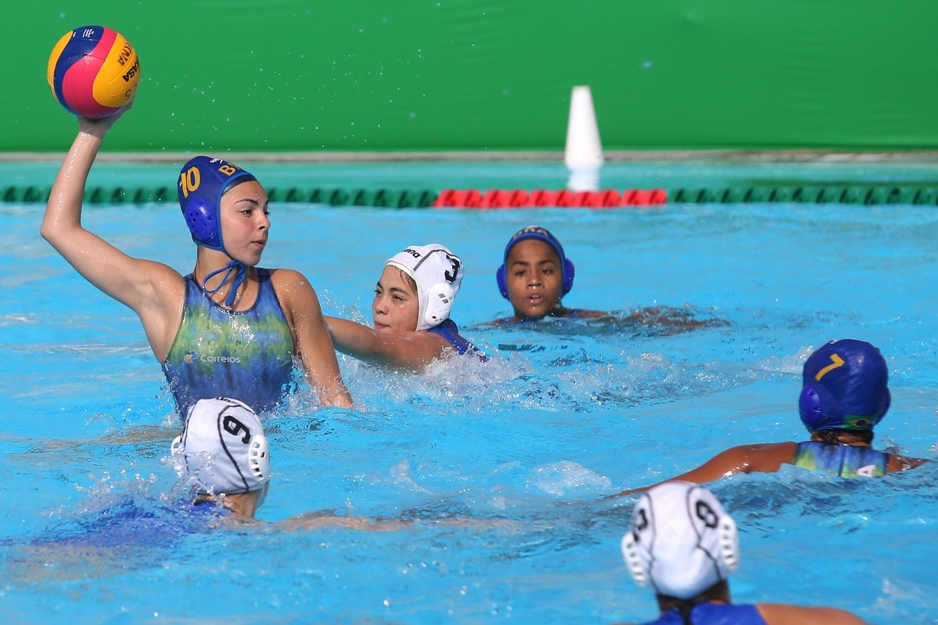 Brasil x Argentina. Campeonato Sul-Americano Juvenil de Desportos Aquaticos na Piscinas Hernado Botero Obyrne. 27 de Abril de 2017, Cali, Colombia. Foto: Satiro Sodré/SSPress/CBDA