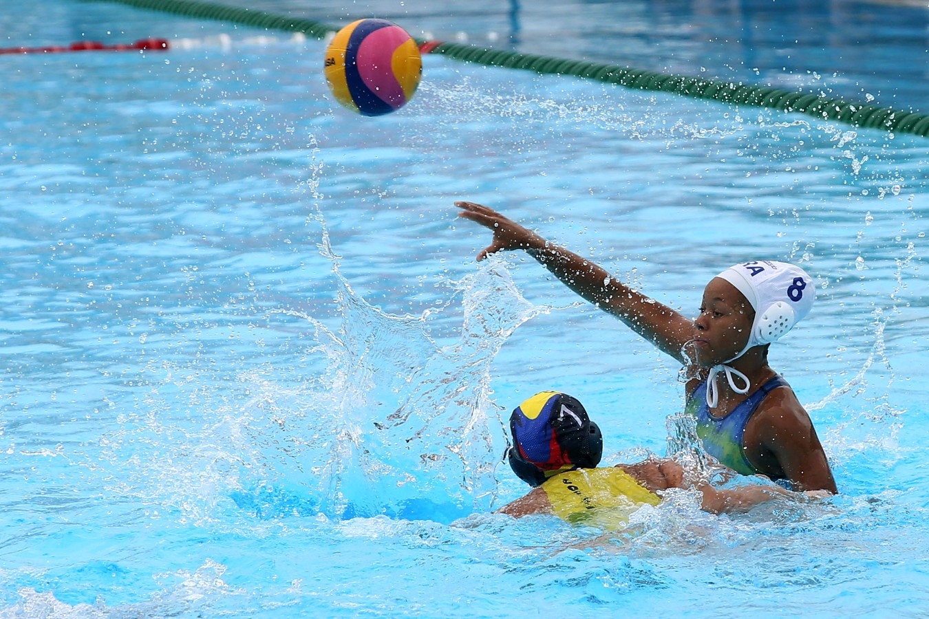 Brasil x Colombia. Campeonato Sul-Americano Juvenil de Desportos Aquaticos na Piscinas Hernado Botero Obyrne. 28 de Abril de 2017, Cali, Colombia. Foto: Satiro Sodré/SSPress/CBDA