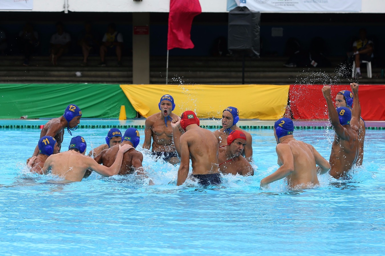 Brasil x Colombia. Campeonato Sul-Americano Juvenil de Desportos Aquaticos na Piscinas Hernado Botero Obyrne. 29 de Abril de 2017, Cali, Colombia. Foto: Satiro Sodré/SSPress/CBDA