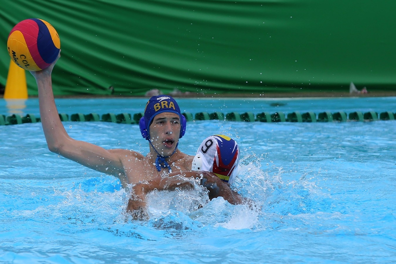 Brasil x Colombia. Campeonato Sul-Americano Juvenil de Desportos Aquaticos na Piscinas Hernado Botero Obyrne. 29 de Abril de 2017, Cali, Colombia. Foto: Satiro Sodré/SSPress/CBDA