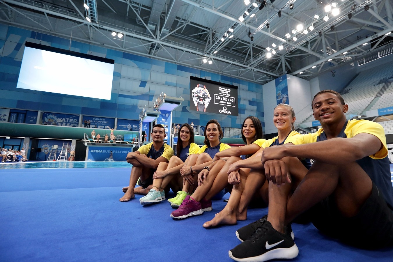 Selecao Brasileira de Saltos Ornamentais. Campeonato Mundial de Desportos Aquaticos. Duna Arena. 12 de Julho de 2017, Hungria, Budapeste. Foto: Satiro Sodré/SSPress/CBDA