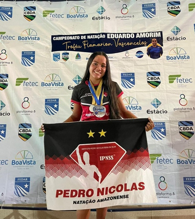 Atleta que veio de Manaus-AM da equipe IPNSS no lugar mais alto do pódio
